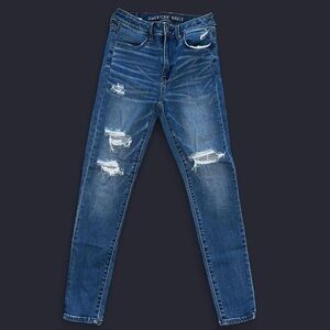 American Eagle Hi-Rise High Waisted Rise Jegging Skinny Jeans Crop